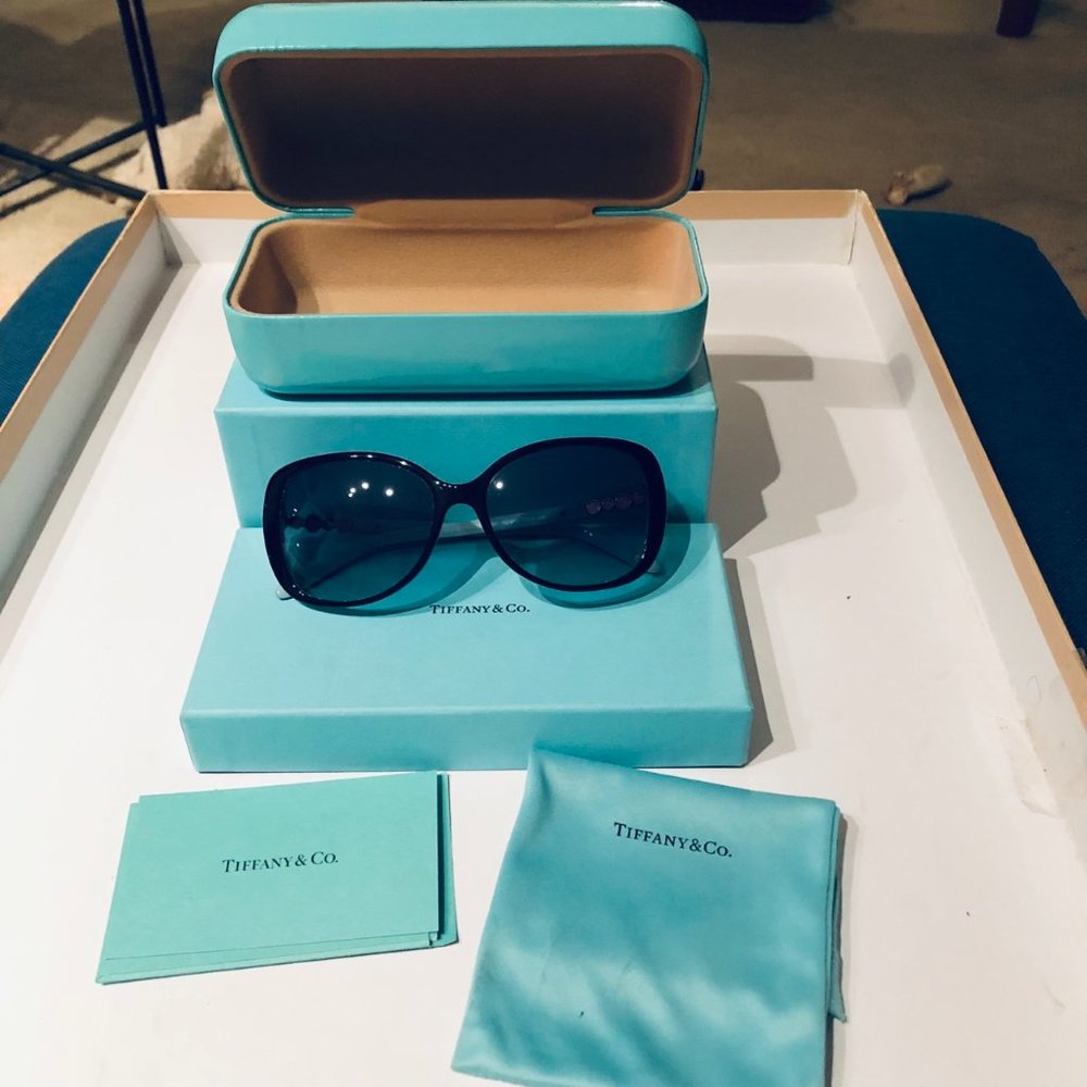 TIFFANY & CO. COBBLESTONE TF 4121B DESIGNER SUNGLASSES TWO-TONE - Picture 2 of 6